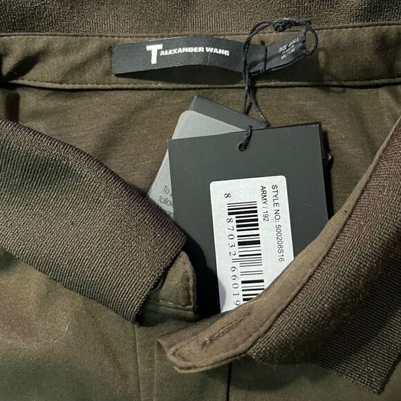 NWT Alexander Wang S/S Polo in Solid Brown 100% Cotton Size Small - Picture 8 of 8